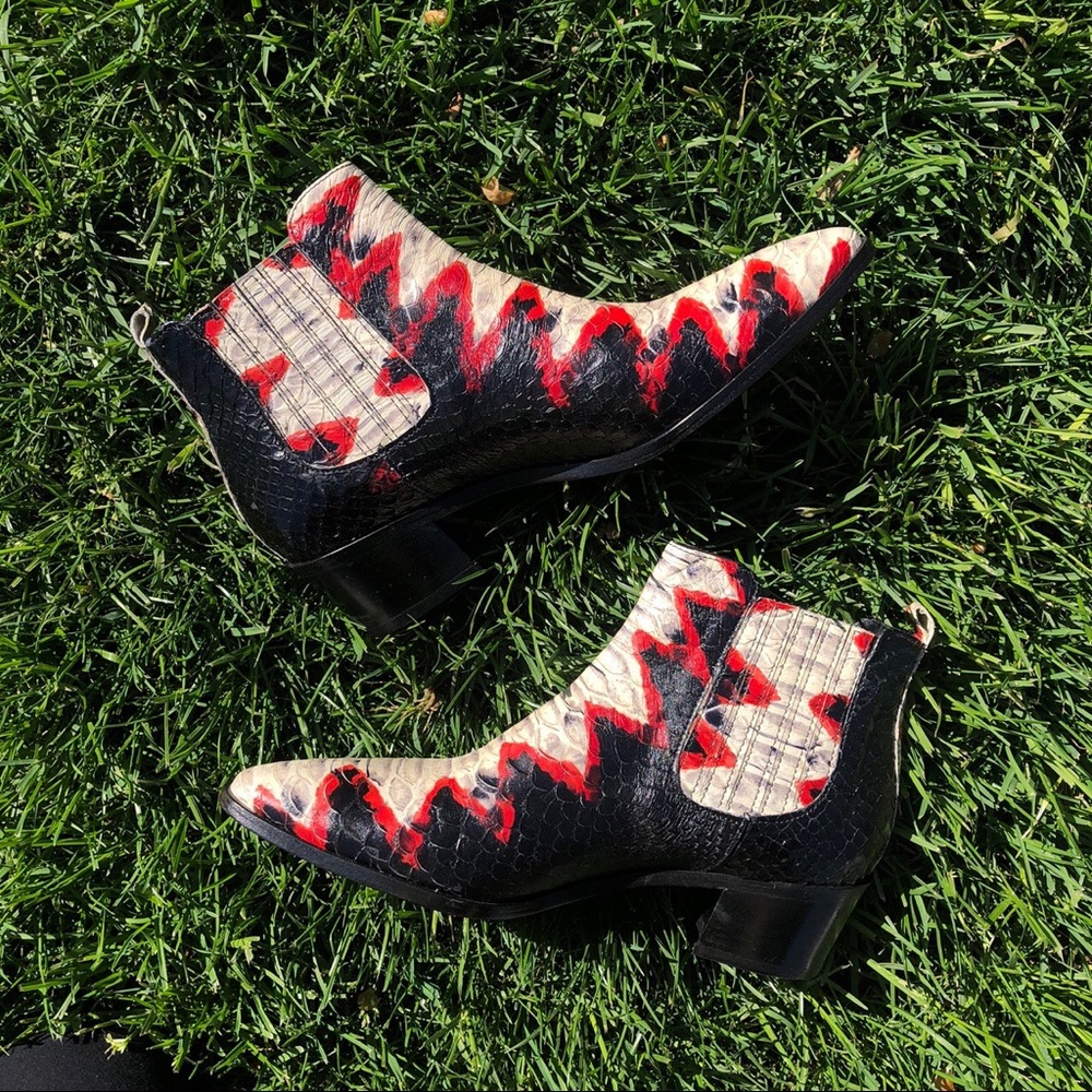 Snake Skin Booties